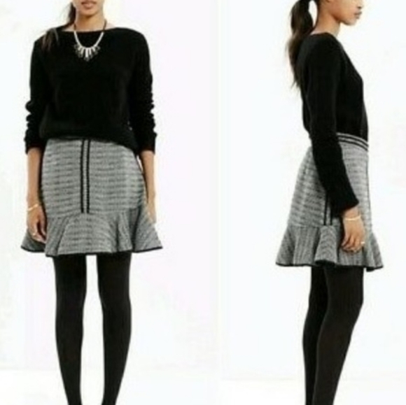 Madewell Tweed Ruffle Mini Skirt 4 - Picture 3 of 8